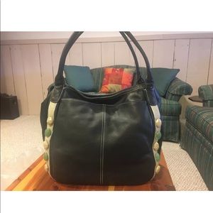 NEW Tignanello Black Leather Purse